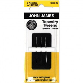 Tapestry Tweens/Cross Stitch №25 (3шт) Набор гобеленовых игл John James JJ198T25