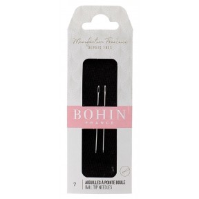 Ball needle 37mm X 0.60mm (2шт.) Набор игл для вышивания с шариком Bohin 98994