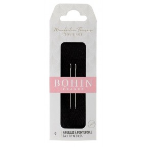 Ball needle 34mm X 0.60mm (2шт.) Набор игл для вышивания с шариком Bohin 98993
