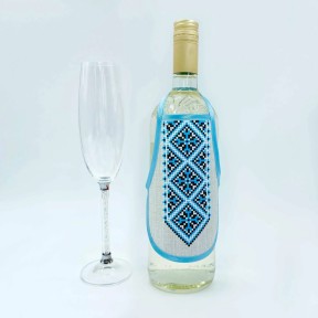 Фартук для бутылки (голубой) Заготовка для вышивки бисером Virena ФПВ_051