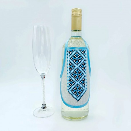 Фартук для бутылки (голубой) Заготовка для вышивки бисером Virena ФПВ_051
