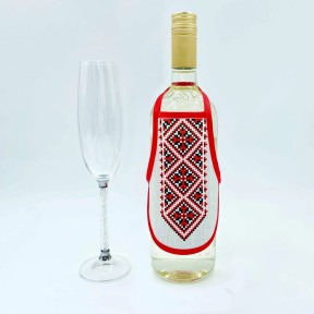 Фартук для бутылки (красный) Заготовка для вышивки бисером Virena ФПВ_052