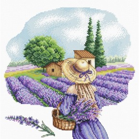 ПРЕДЗАКАЗ Лавандовое поле. Lavender Field Набор для вышивания крестом AVA P007
