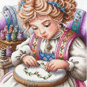 ПРЕДЗАКАЗ Маленькая рукодельница. The Little Artisan Набор для вышивания крестом AVA P024