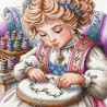 Маленькая рукодельница. The Little Artisan Набор для вышивания крестом AVA P024