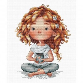 ПЕРЕДЗАМОВЛЕННЯ Ранок локонів та кави. Morning of Curls and Coffee Набір для вишивання хрестиком AVA P030