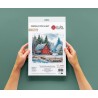 Червона хатина під снігом. The Red Cabin under the Snow Набір для вишивання хрестиком AVA P044