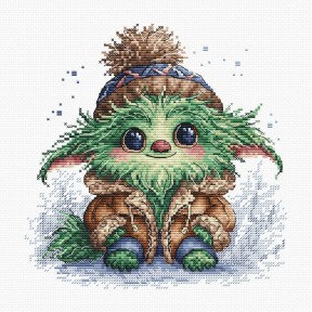 ПЕРЕДЗАМОВЛЕННЯ Маленький зелений монстр. Little Green Monster Набір для вишивання хрестиком AVA P079