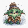 Маленький зеленый монстр. Little Green Monster Набор для вышивания крестом AVA P079