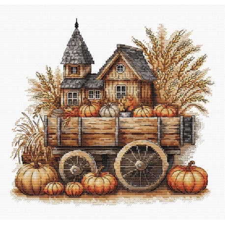 Осінній візок. Autumn Cart Набір для вишивання хрестиком AVA P078
