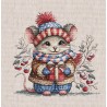 Маленька мишка з шарфом. Little Mouse with Scarf Набір для вишивання хрестиком AVA P095