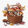 Корзина осенних грибов. Basket of Autumn Mushrooms Набор для вышивания крестом AVA P097