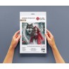 Девушка и волк-хранитель. The Young Girl and the Guardian Wolf Набор для вышивания крестом AVA P083