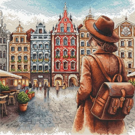 Старый город Брюгге. Old Town of Bruges Набор для вышивания крестом AVA P104
