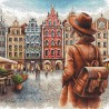 Старе місто Брюгге. Old Town of Bruges Набір для вишивання хрестиком AVA P104