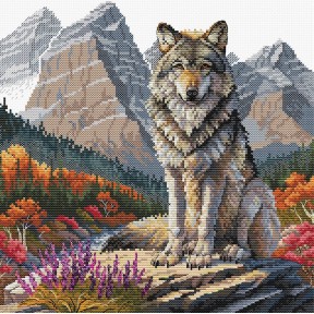 ПРЕДЗАКАЗ Величественный волк. Majestic Wolf Набор для вышивания крестом AVA P098