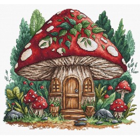 ПРЕДЗАКАЗ Грибная хижина. Mushroom Cabin Набор для вышивания крестом AVA P109