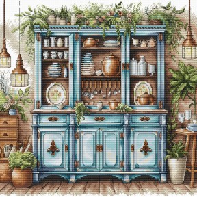 ПРЕДЗАКАЗ Синий шкаф. Blue Cupboard Набор для вышивания крестом AVA P102