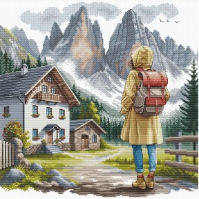 ПРЕДЗАКАЗ Приключение в Альпах. Adventure in the Alps Набор для вышивания крестом AVA P113