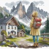 Приключение в Альпах. Adventure in the Alps Набор для вышивания крестом AVA P113