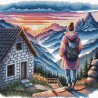 Восход на горе. Sunrise at the mountains Набор для вышивания крестом AVA P112