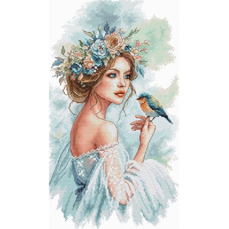 Дама сада. The lady of the garden Набор для вышивания крестом AVA P148