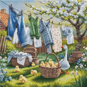 ПЕРЕДЗАМОВЛЕННЯ Весна на фермі. Spring at the Farm Набір для вишивання хрестиком AVA P159