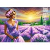Девушка с лавандой Схема для вышивания бисером Biser-Art A774ба