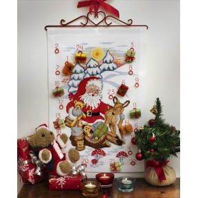 Набор для вышивания Anchor 00503 Santa Deer & Bears Advent Calendar / Календарь Санты