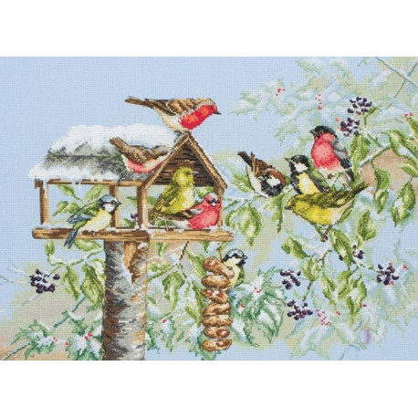 Набір для вишивання Anchor APC954 Winter Bird Table / Зимова