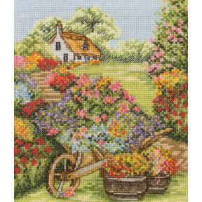Набор для вышивания Anchor PCE749 Floral Wheelbarrow / Тачка с цветами