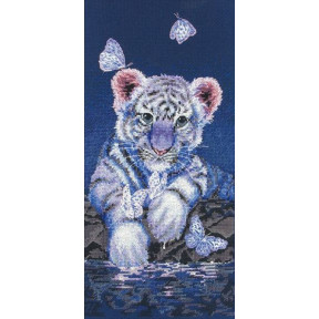 Набор для вышивания Anchor MAIA 01165  White Baby Tiger/Белый тинренок  