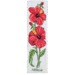 Набор для вышивания Anchor PCE5005  Hibiscus Bookmark/Закладка Гибискус 
