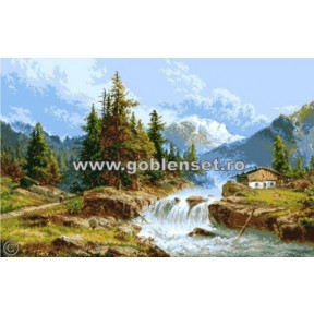 Набір для вишивання гобелен Goblenset G995 Альпійський водоспад