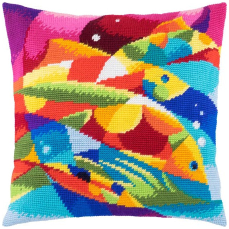 Набір для вишивки подушки Чарівниця V-144 Абстракція «Риби» фото