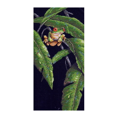 Набор для вышивания Dimensions 35251 Tree Frog Among Leaves фото