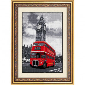 Набор для рисования камнями алмазная живопись Dream Art Лондонский автобус (квадратные, полная) 30024D