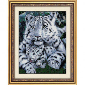 Набір для малювання камінням алмазна живопис Dream Art Білі тигри (квадратні, повна) 30049D
