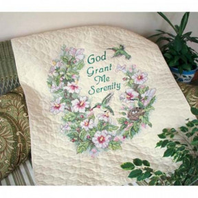 Набор для вышивания одеяла  Dimensions 3232 Serenity Hummingbird Quilt