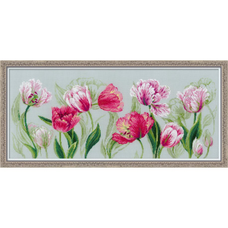Набор для вышивки крестом Риолис v100/052 Весенние тюльпаны фото