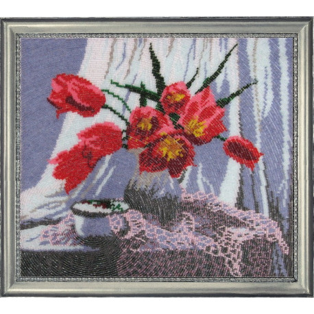 Набор для вышивания бисером Butterfly 286 Ваза с тюльпанами фото
