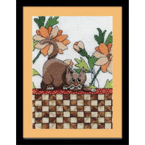 Набір для вишивання Design Works 2804 Brown Checkered Cat