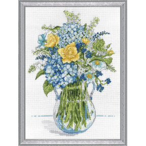 Набор для вышивания Design Works 2866 Blue & Yellow Floral