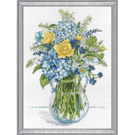 Набір для вишивання Design Works 2866 Blue & Yellow Floral фото