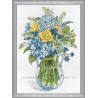 Набір для вишивання Design Works 2866 Blue & Yellow Floral фото