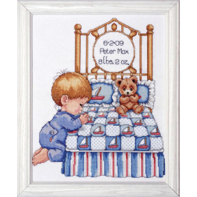 Набір для вишивання хрестом Design Works T21710 Bedtime Prayer (Boy) Sampler