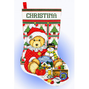 Набір для вишивання Design Works 5485 Teddy Bear Santa