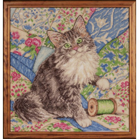 Набор для вышивания Design Works 2843 Cat on Quilt