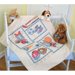 Набор для вышивания одеяла  Dimensions 73255 Little Sports Quilt