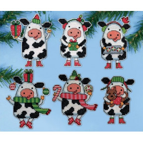 Набор для вышивания Design Works 1695 Christmas Cows